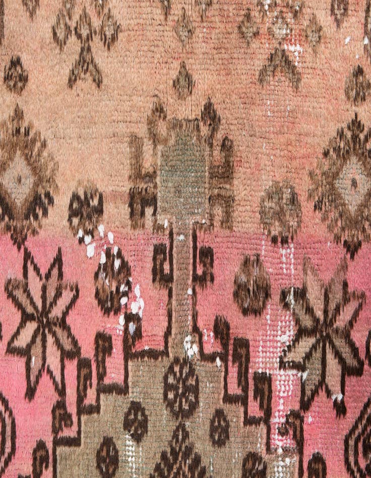 Detail image of  3' 2 x 6'  Hand Knotted Ultra Vintage Persian Wool Rug