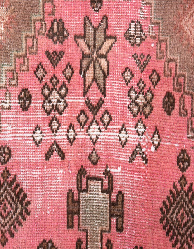 Detail image of  3' 2 x 6'  Hand Knotted Ultra Vintage Persian Wool Rug