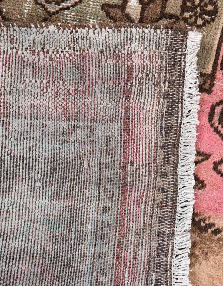 Detail image of  3' 2 x 6'  Hand Knotted Ultra Vintage Persian Wool Rug