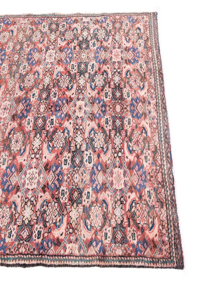 Detail image of  4' x 5' 2  Hand Knotted Ultra Vintage Persian Wool Rug