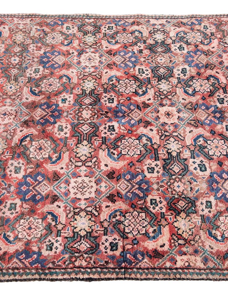 Detail image of  4' x 5' 2  Hand Knotted Ultra Vintage Persian Wool Rug