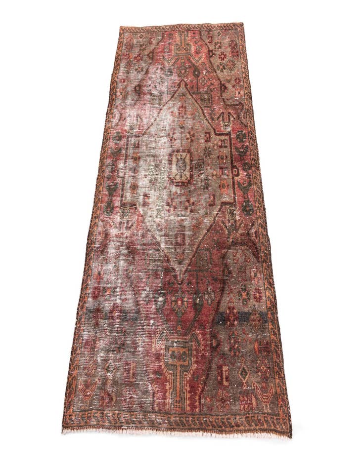 Detail image of  3' 1 x 5' 2  Hand Knotted Ultra Vintage Persian Wool Rug