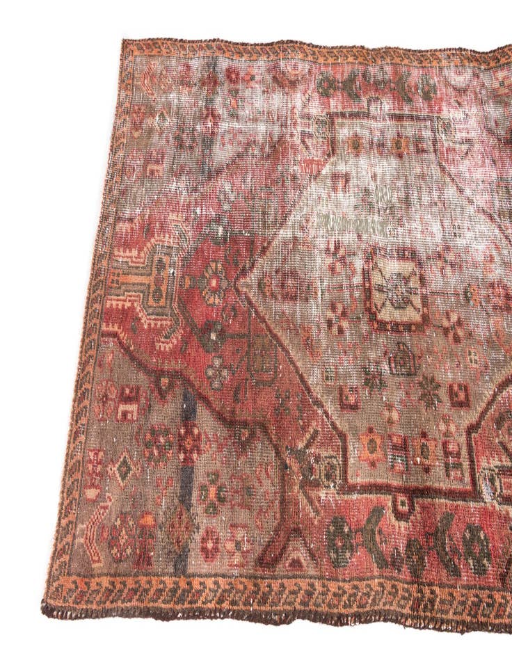 Detail image of  3' 1 x 5' 2  Hand Knotted Ultra Vintage Persian Wool Rug