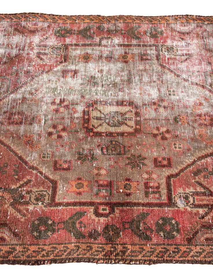 Detail image of  3' 1 x 5' 2  Hand Knotted Ultra Vintage Persian Wool Rug