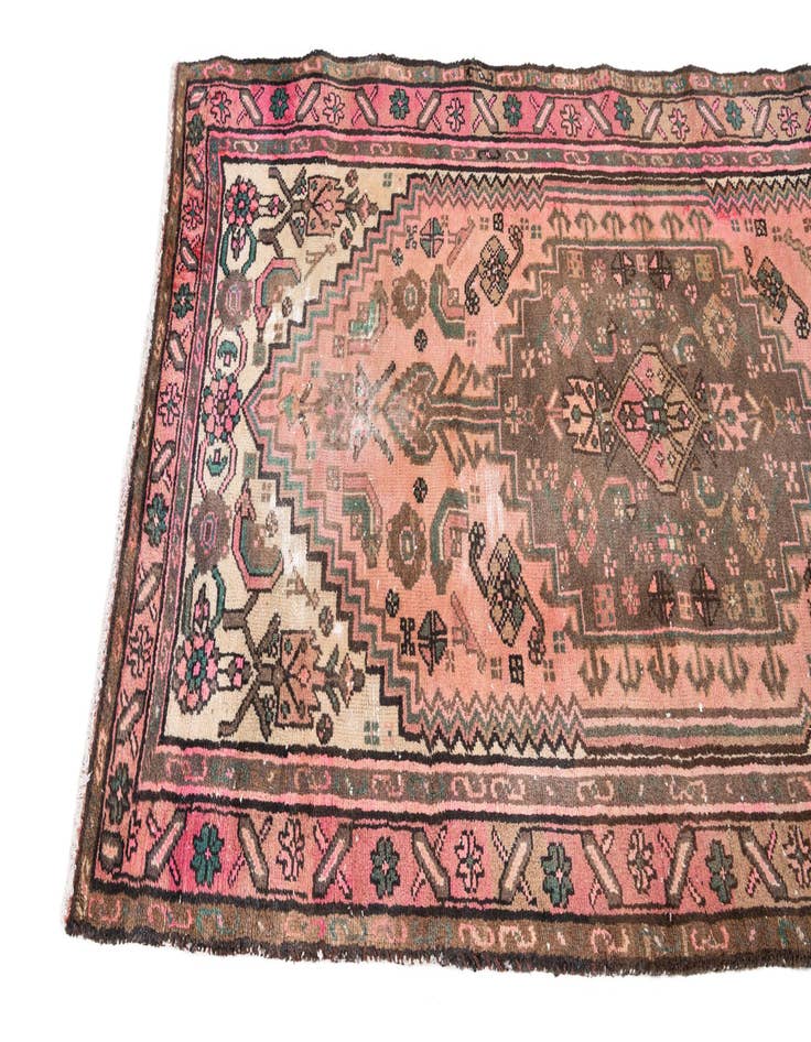 Detail image of  3' 3 x 6' 4  Hand Knotted Ultra Vintage Persian Wool Rug