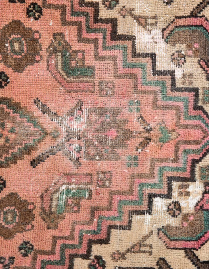 Detail image of  3' 3 x 6' 4  Hand Knotted Ultra Vintage Persian Wool Rug