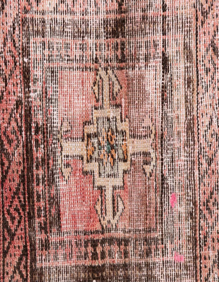 Detail image of  3' 2 x 6'  Hand Knotted Ultra Vintage Persian Wool Rug