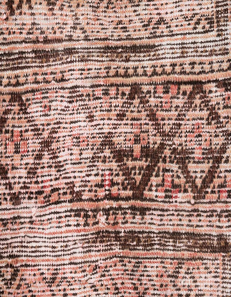 Detail image of  3' 2 x 6'  Hand Knotted Ultra Vintage Persian Wool Rug