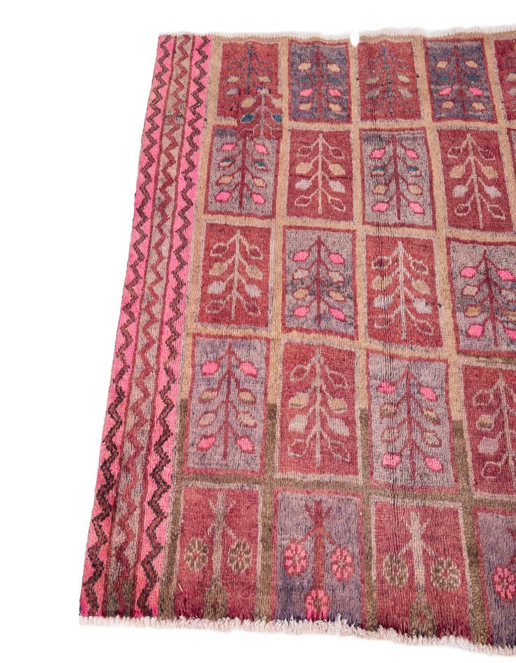 Detail image of  3' 4 x 4' 9  Hand Knotted Ultra Vintage Persian Wool Rug