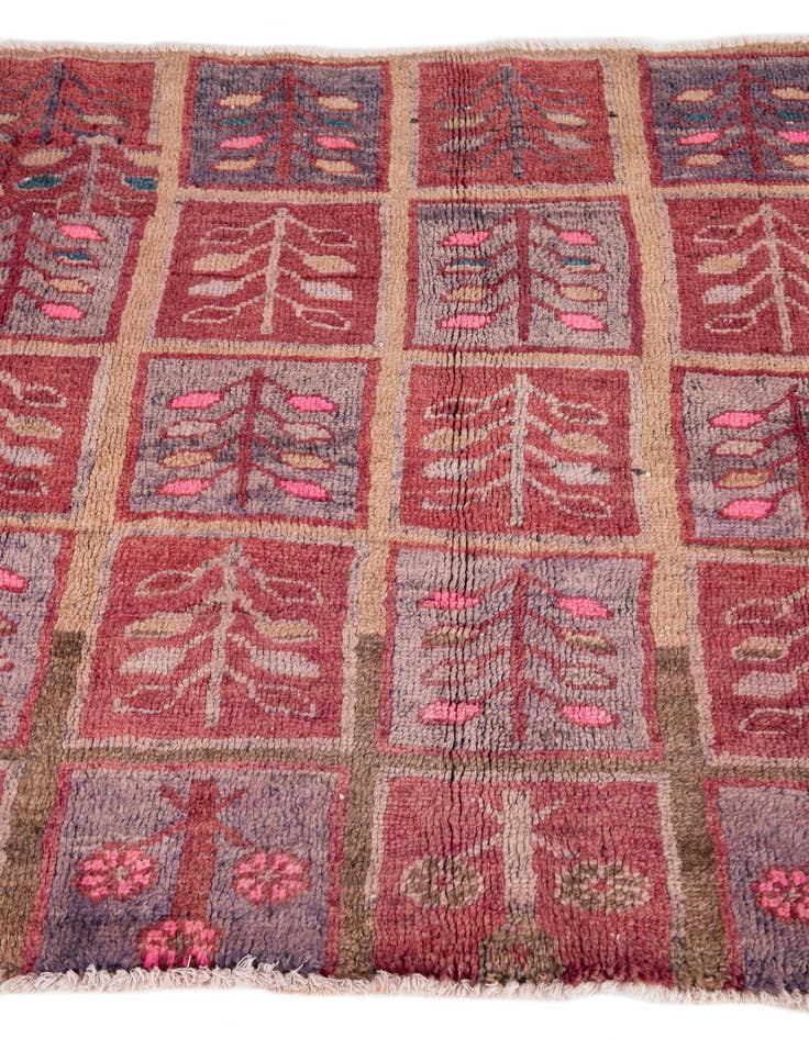 Detail image of  3' 4 x 4' 9  Hand Knotted Ultra Vintage Persian Wool Rug