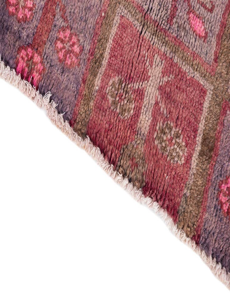 Detail image of  3' 4 x 4' 9  Hand Knotted Ultra Vintage Persian Wool Rug