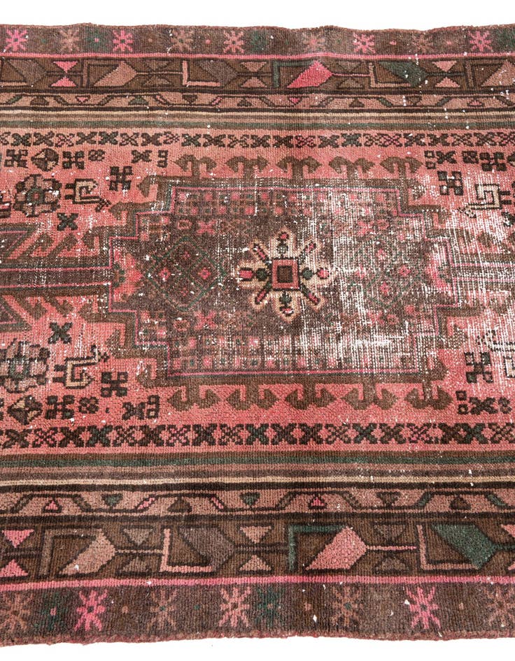 Detail image of  3' 3 x 6'  Hand Knotted Ultra Vintage Persian Wool Rug