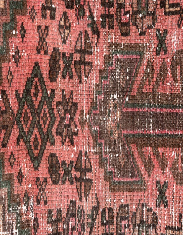 Detail image of  3' 3 x 6'  Hand Knotted Ultra Vintage Persian Wool Rug