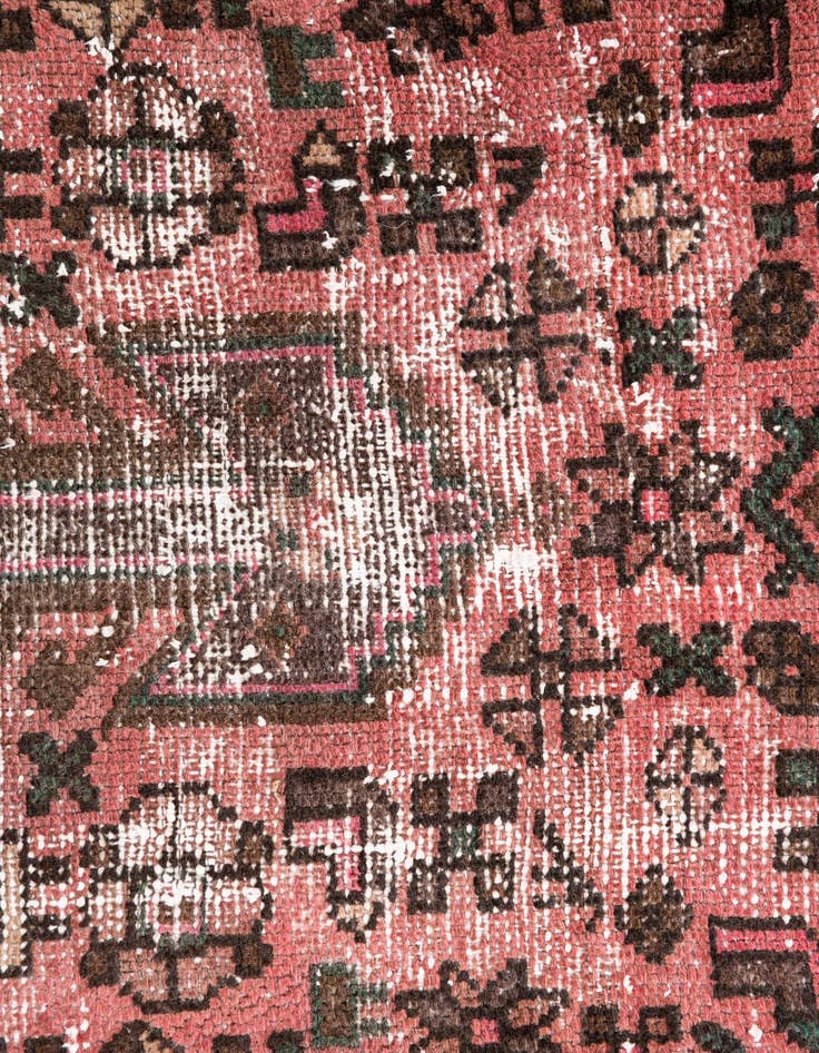 Detail image of  3' 3 x 6'  Hand Knotted Ultra Vintage Persian Wool Rug