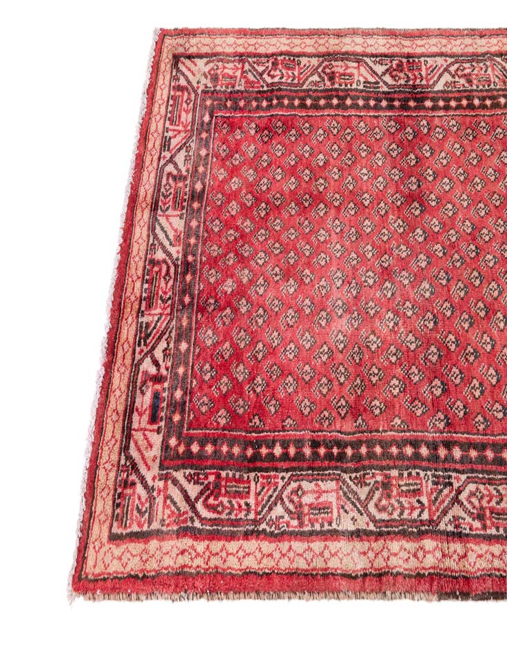 Detail image of  3' 6 x 5' 5  Hand Knotted Ultra Vintage Persian Wool Rug