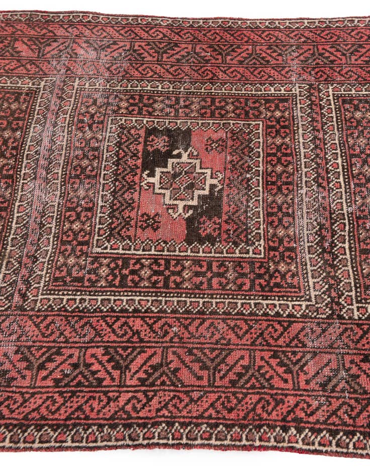 Detail image of  3' 9 x 6' 9  Hand Knotted Ultra Vintage Persian Wool Rug