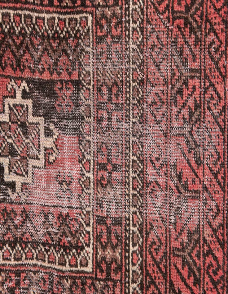 Detail image of  3' 9 x 6' 9  Hand Knotted Ultra Vintage Persian Wool Rug