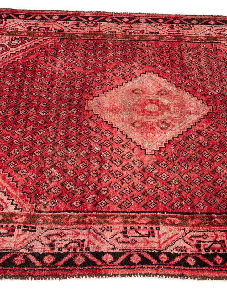 Detail image of  4' 3 x 5' 5  Hand Knotted Ultra Vintage Persian Wool Rug