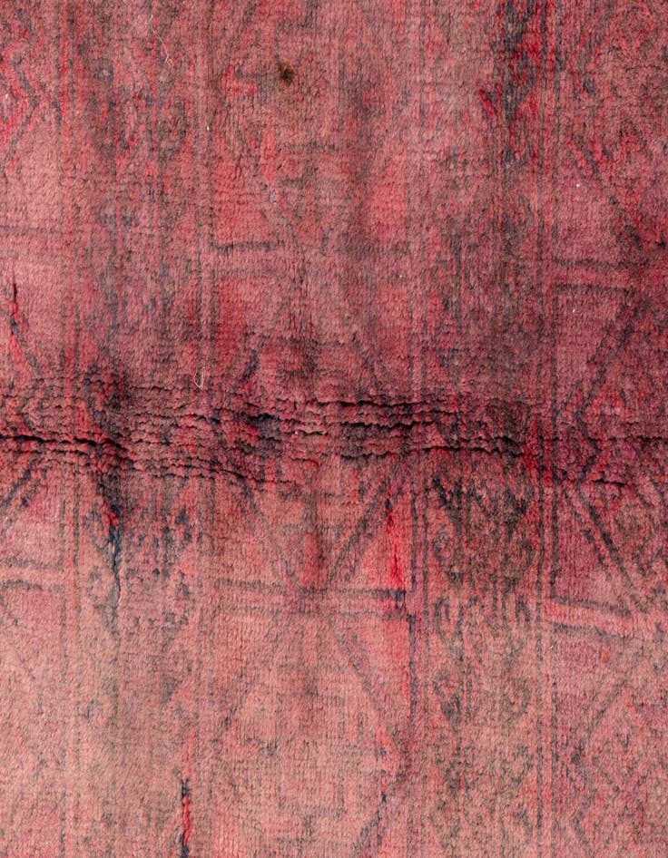 Detail image of  4' 3 x 5'  Hand Knotted Ultra Vintage Persian Wool Rug