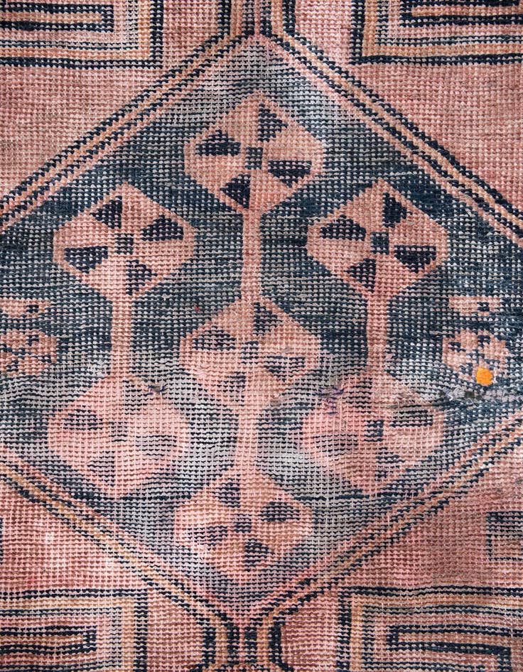 Detail image of  4' 8 x 6' 10  Hand Knotted Ultra Vintage Persian Wool Rug