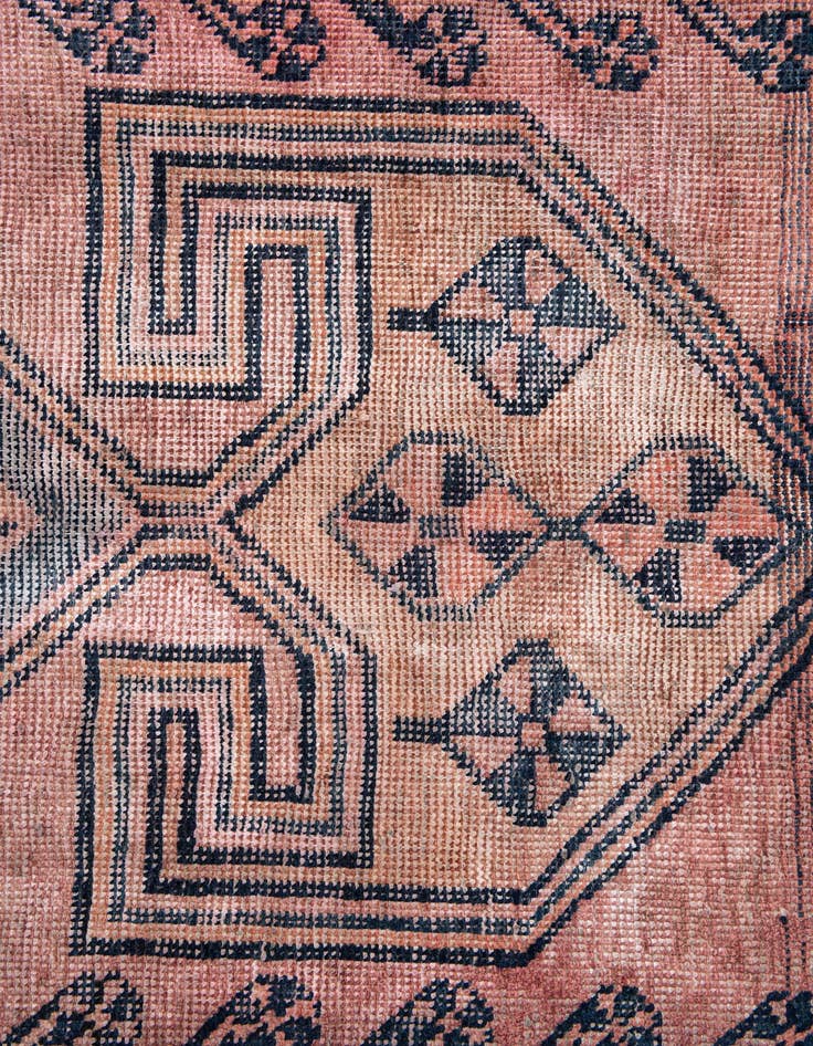 Detail image of  4' 8 x 6' 10  Hand Knotted Ultra Vintage Persian Wool Rug