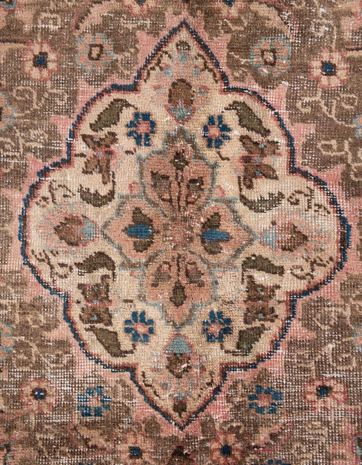 Detail image of  7' 4 x 10'  Hand Knotted Ultra Vintage Persian Wool Rug