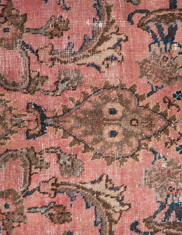 Detail image of  7' 4 x 10'  Hand Knotted Ultra Vintage Persian Wool Rug