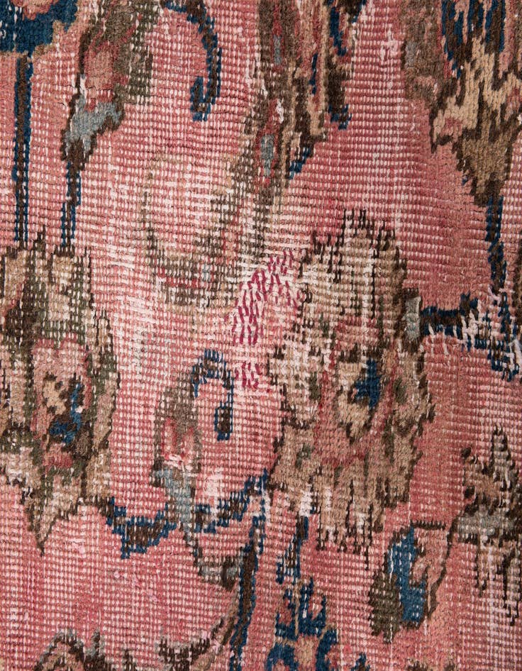 Detail image of  7' 4 x 10'  Hand Knotted Ultra Vintage Persian Wool Rug