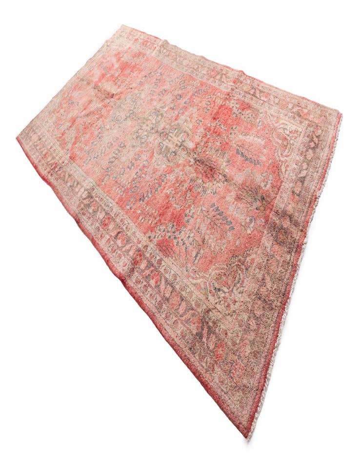 Detail image of  5' 3 x 9' 3  Hand Knotted Ultra Vintage Persian Wool Rug