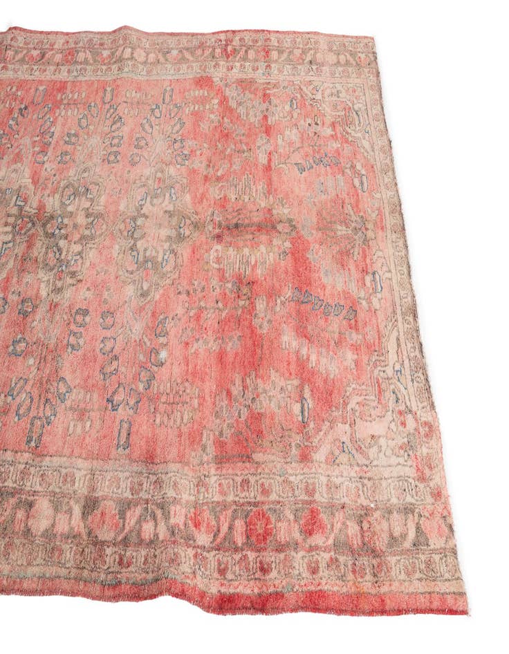 Detail image of  5' 3 x 9' 3  Hand Knotted Ultra Vintage Persian Wool Rug