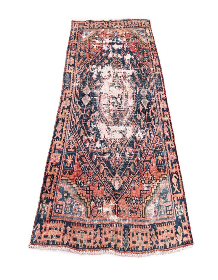 Detail image of  4' 2 x 6' 5  Hand Knotted Ultra Vintage Persian Wool Rug