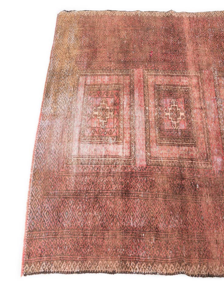 Detail image of  3' 6 x 6' 2  Hand Knotted Ultra Vintage Persian Wool Rug
