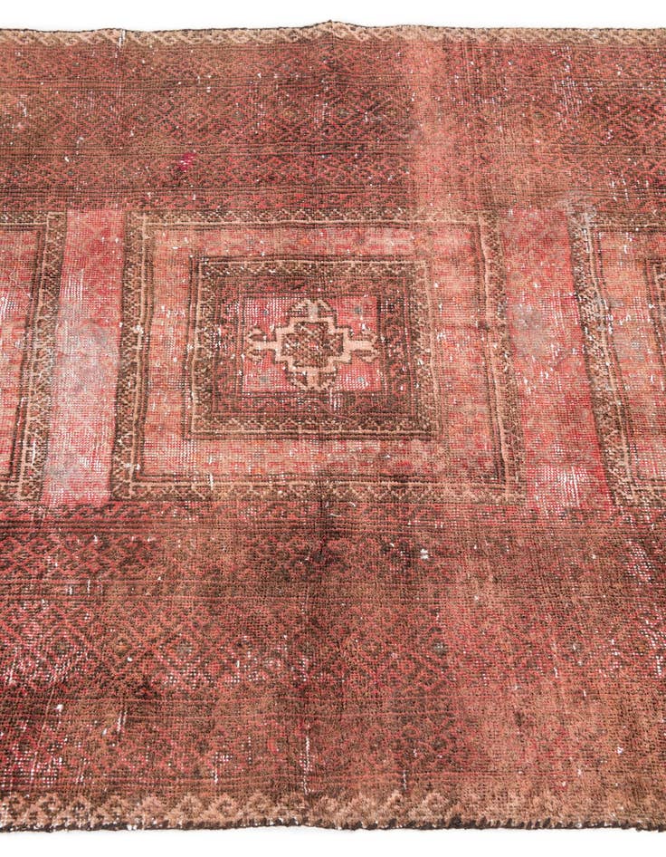 Detail image of  3' 6 x 6' 2  Hand Knotted Ultra Vintage Persian Wool Rug