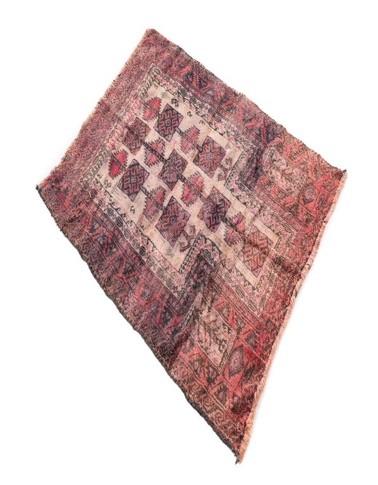 Detail image of  2' 9 x 3' 6  Hand Knotted Ultra Vintage Persian Wool Rug