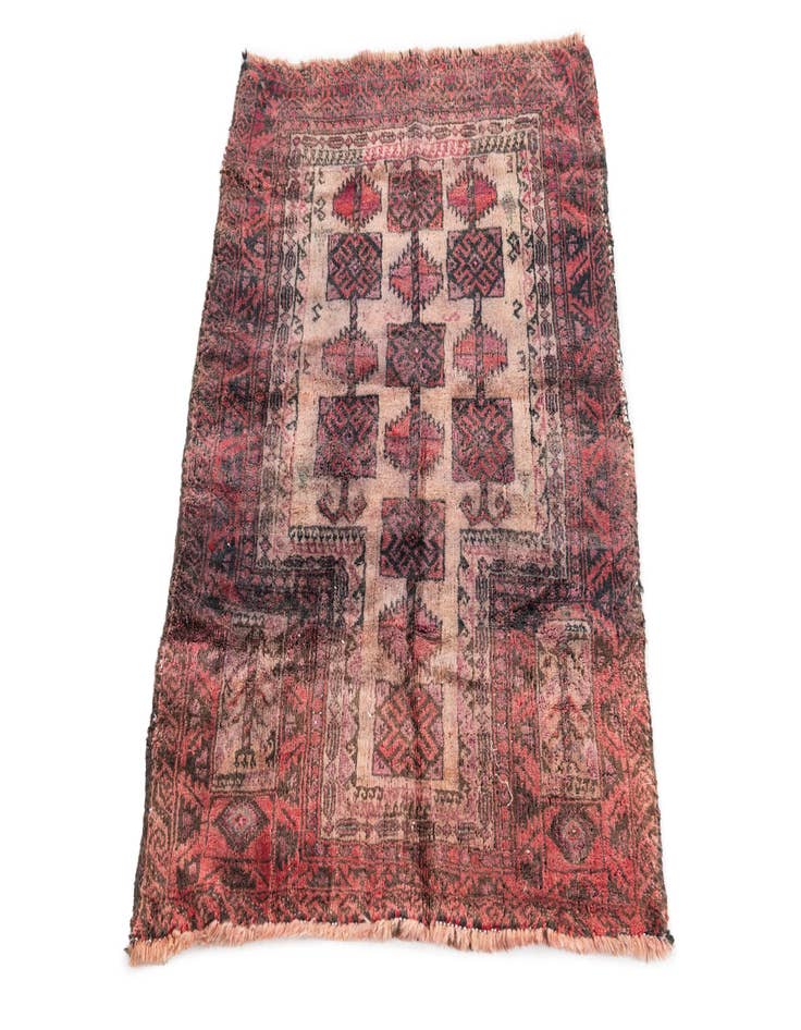 Detail image of  2' 9 x 3' 6  Hand Knotted Ultra Vintage Persian Wool Rug