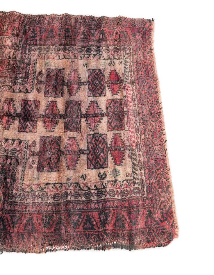 Detail image of  2' 9 x 3' 6  Hand Knotted Ultra Vintage Persian Wool Rug