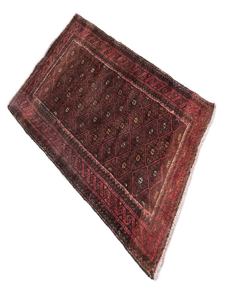 Detail image of  2' 7 x 4' 2  Hand Knotted Ultra Vintage Persian Wool Rug