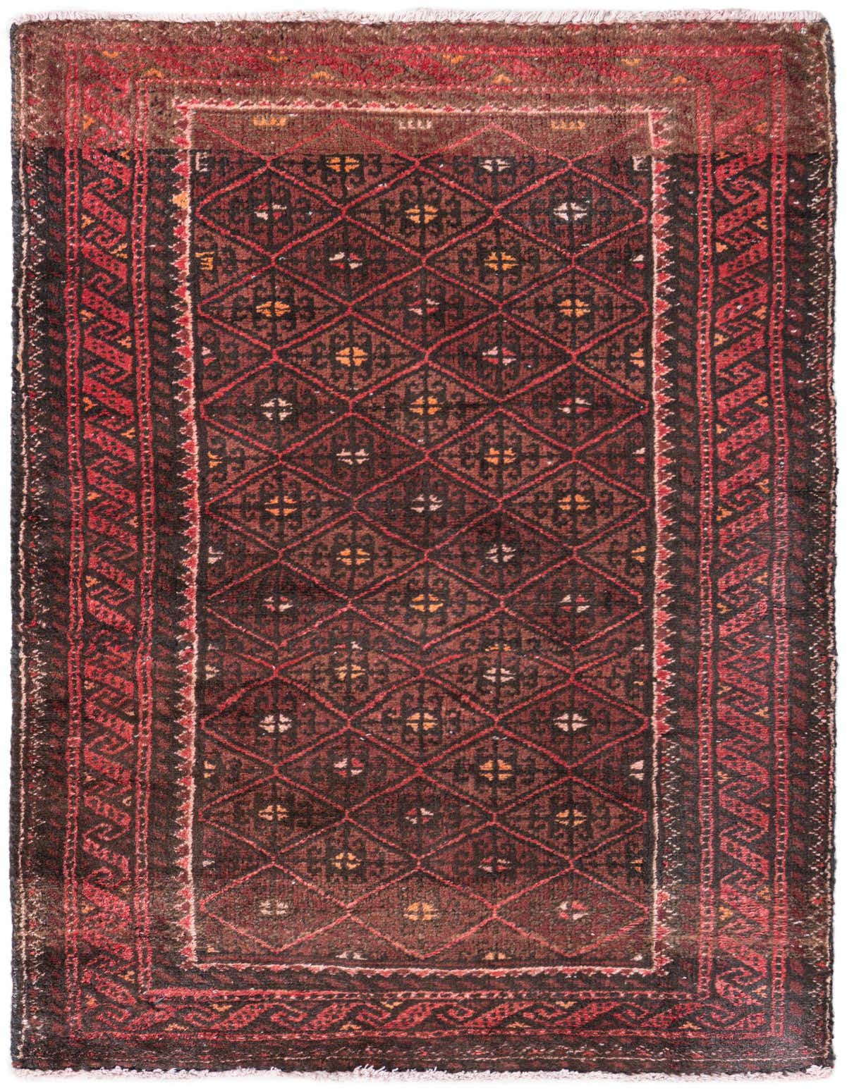 Primary image  2' 7 x 4' 2  Hand Knotted Ultra Vintage Persian Wool Rug