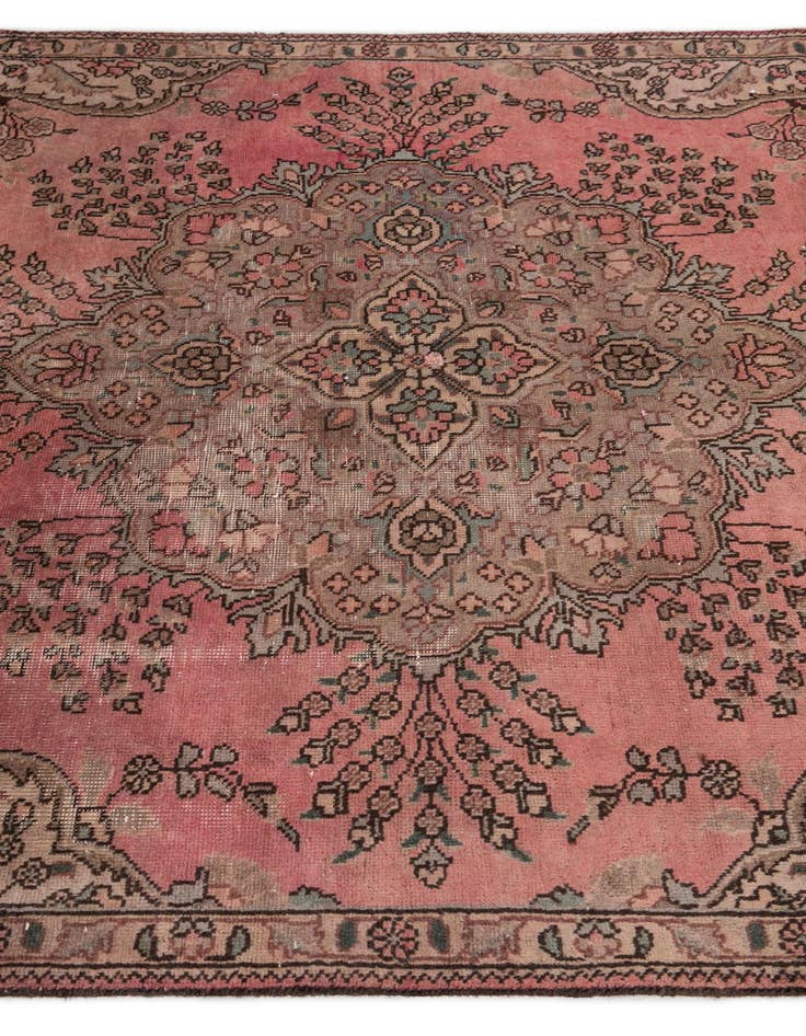 Detail image of  4' 10 x 7' 10  Hand Knotted Ultra Vintage Persian Wool Rug