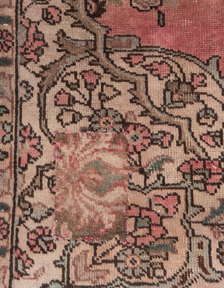 Detail image of  4' 10 x 7' 10  Hand Knotted Ultra Vintage Persian Wool Rug
