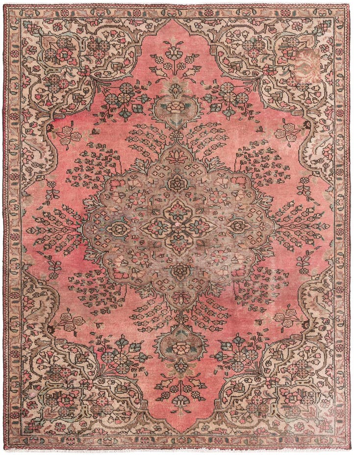  4' 10 x 7' 10  Hand Knotted Ultra Vintage Persian W...