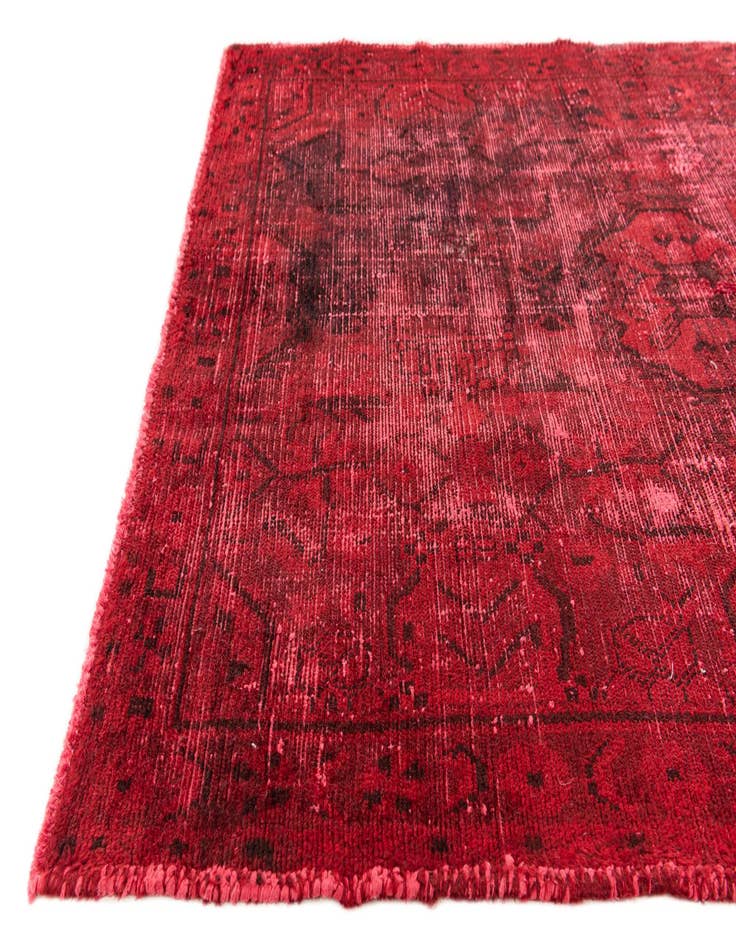 Detail image of  4' 5 x 6' 7  Hand Knotted Ultra Vintage Persian Wool Rug