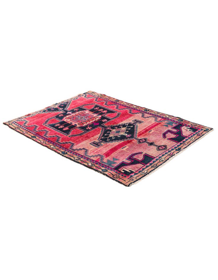 Detail image of  3' 2 x 4' 7  Hand Knotted Ultra Vintage Persian Wool Rug