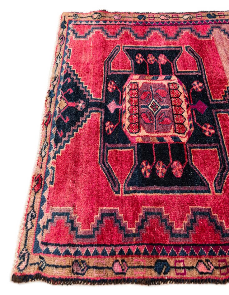 Detail image of  3' 2 x 4' 7  Hand Knotted Ultra Vintage Persian Wool Rug