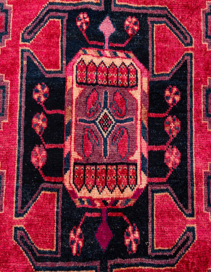Detail image of  3' 2 x 4' 7  Hand Knotted Ultra Vintage Persian Wool Rug