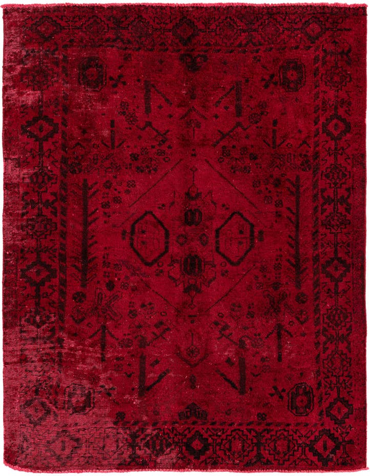  4' 10 x 6' 2  Hand Knotted Ultra Vintage Persian W...