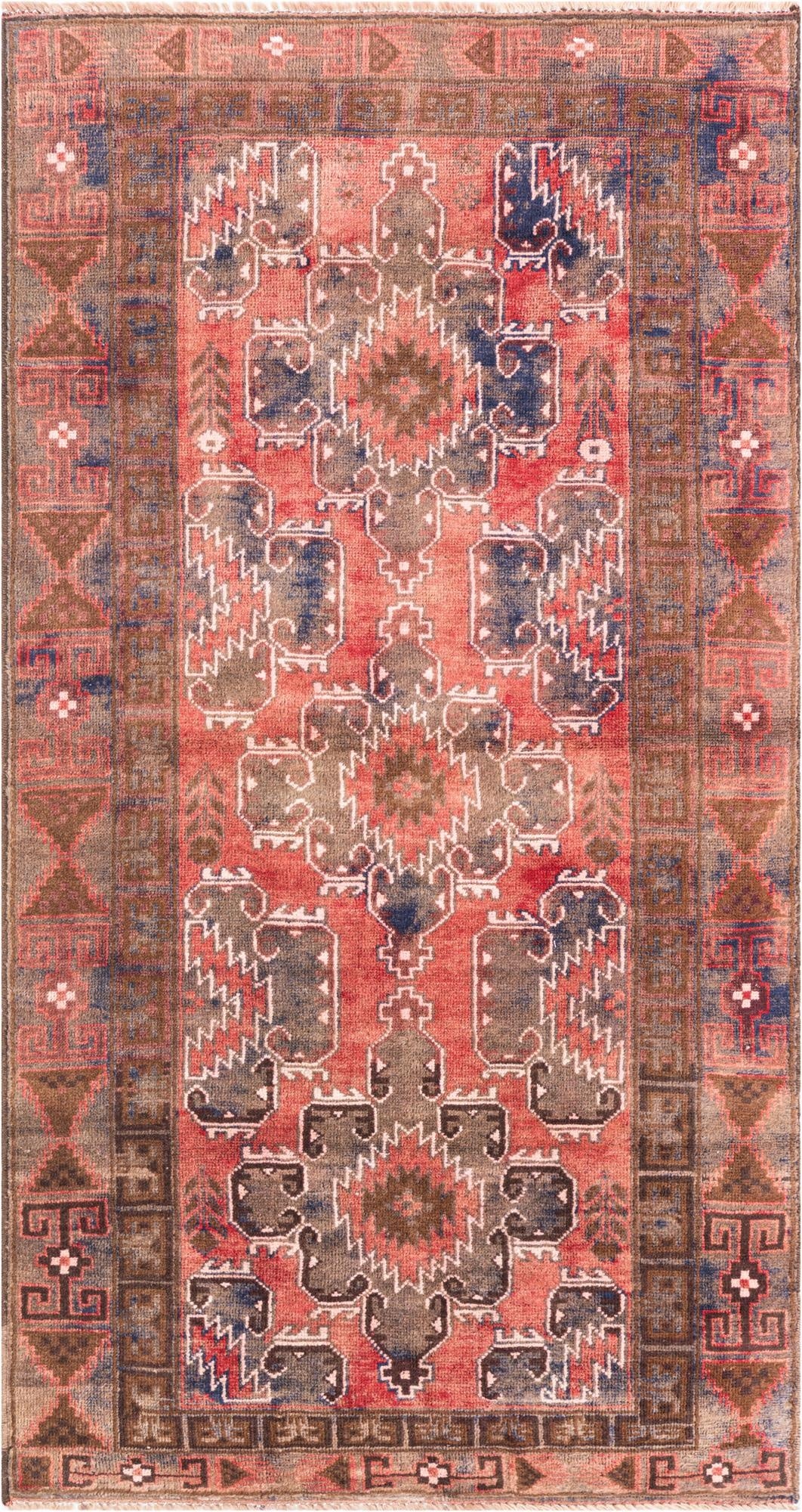  3' 6 x 6' 9  Hand Knotted Ultra Vintage Persian Wool Rug