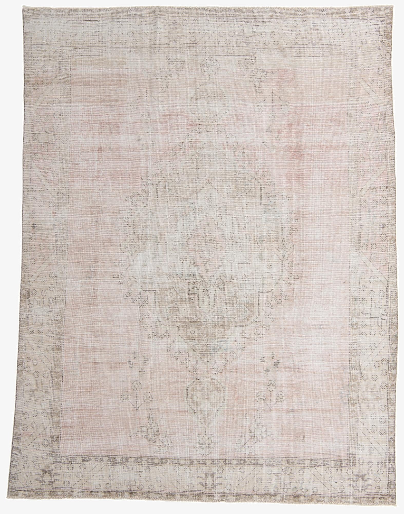  9' 7 x 12' 7  Hand Knotted Ultra Vintage Persian Wool Rug