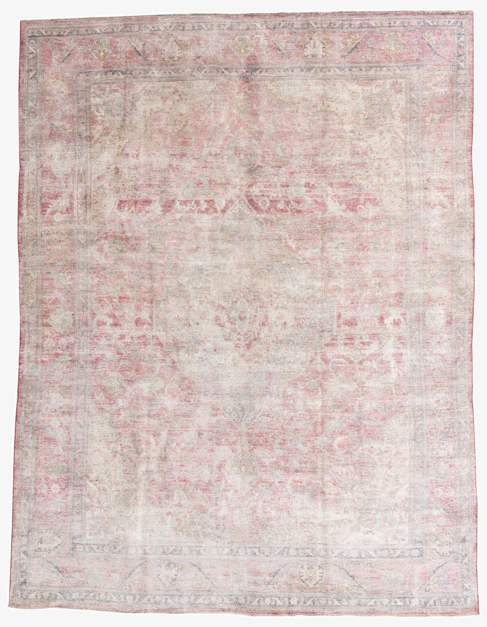  9' 8 x 12' 8  Hand Knotted Ultra Vintage Persian Wool Rug