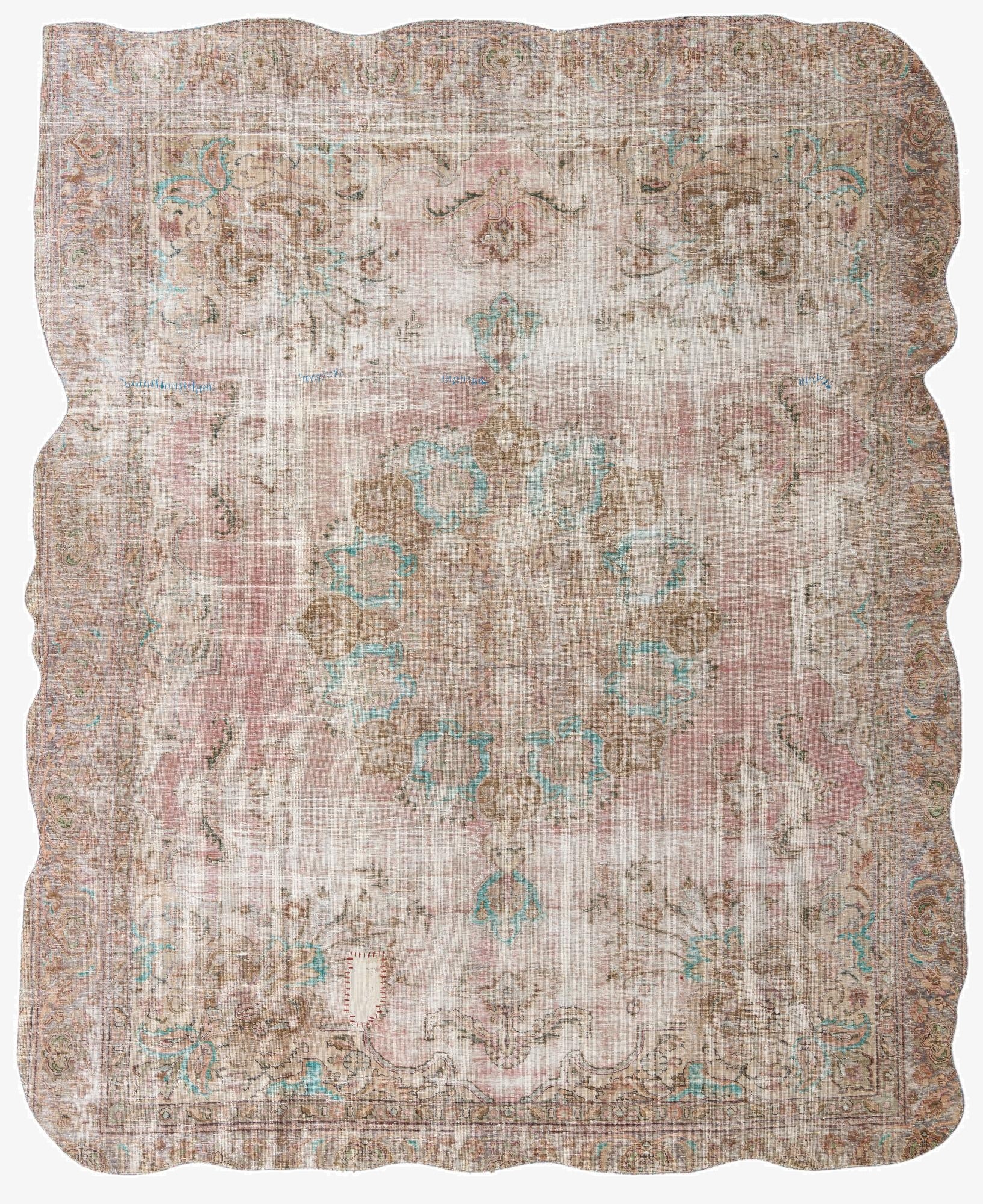  9' 5 x 11' 4  Hand Knotted Ultra Vintage Persian Wool Rug